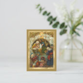 ヴィンテージカトリック聖降誕祭エピファニー三賢人 名刺 (スタンド正面)