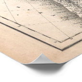 ヴィンテージカナダの地図（1857年） ポスター (角)