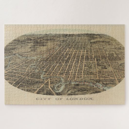 ヴィンテージカナダの地図(1896年) ジグソーパズル (横)