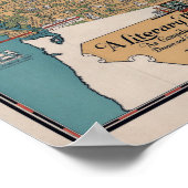 ヴィンテージカナダの文学地図 ポスター (角)