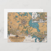 ヴィンテージカナダの文学地図 ポストカード (正面/裏面)