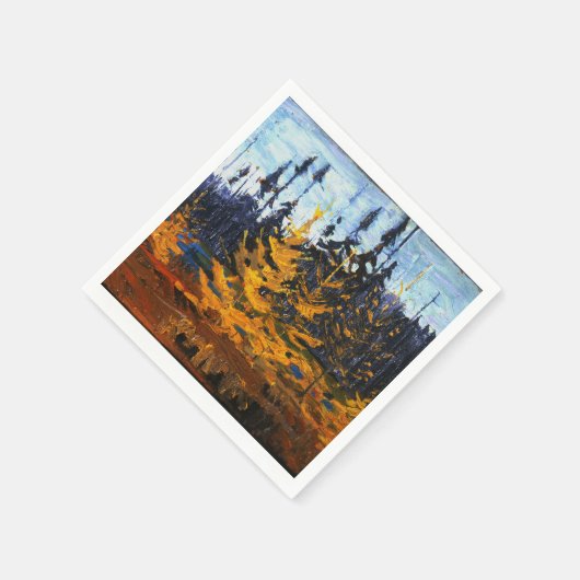 ヴィンテージカナダウィルダネストムトムソンタマラックス スタンダードカクテルナプキン (角)