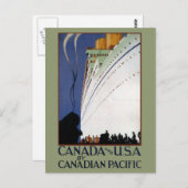 ヴィンテージカナダクルーズライントラベル ポストカード (正面/裏面)