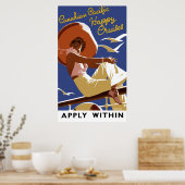 ヴィンテージカナダクルーズライン旅行 ポスター (キッチン)