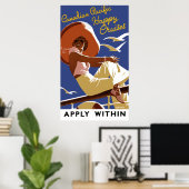 ヴィンテージカナダクルーズライン旅行 ポスター (ホームオフィス)