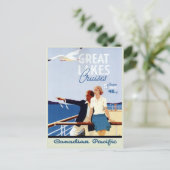 ヴィンテージカナダクルーズライン素晴らしレイクトラベル ポストカード (スタンド正面)