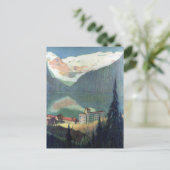 ヴィンテージカナダパシフィックロックイズレイクルイーズポスト ポストカード (スタンド正面)