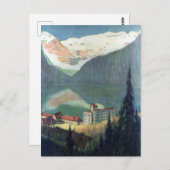 ヴィンテージカナダパシフィックロックイズレイクルイーズポスト ポストカード (正面/裏面)