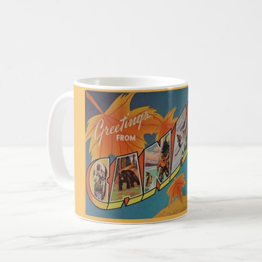 ヴィンテージカナダマグ コーヒーマグカップ (正面左)