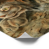 ヴィンテージカナダリンクスイラストレーション ポスター (角)