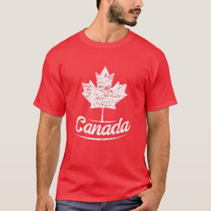ヴィンテージカナダ国旗カエデの葉 Tシャツ