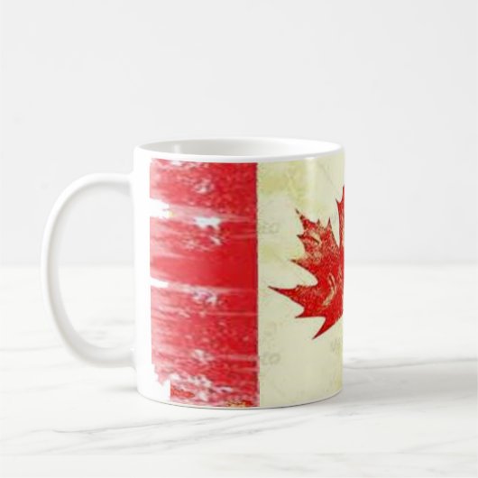 ヴィンテージカナダ国旗カナダのコーヒー・マグデザイン コーヒーマグカップ (左)