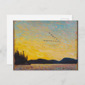 ヴィンテージカナダ絵画景観ズby Tom Thomson ポストカード (正面/裏面)