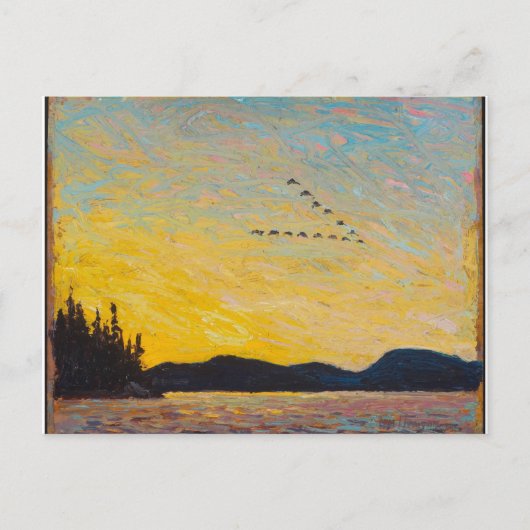 ヴィンテージカナダ絵画景観ズby Tom Thomson ポストカード (正面)
