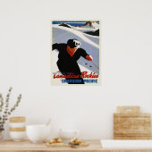 ヴィンテージカナディアンロッキーズスキープリント ポスター (キッチン)