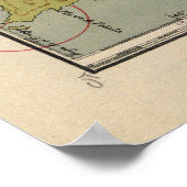 ヴィンテージカナリア諸島地図(1922年) ポスター (角)