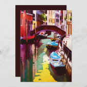 ヴィンテージカナルブリッジヴェネツィアトラベルウォーター色 シーズンカード (正面/裏面)