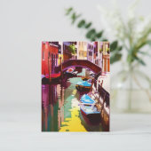 ヴィンテージカナルブリッジヴェネツィアトラベルウォーター色 案内ポストカード (スタンド正面)