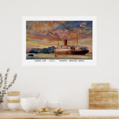 ヴィンテージカナードRMSアントニアアットケベック ポスター (キッチン)