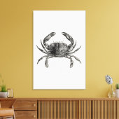 ヴィンテージカニアンティークカニパーソナライズされたテンプレート キャンバスプリント (インサイチュ (リビング))