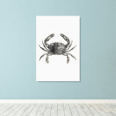 ヴィンテージカニアンティークカニパーソナライズされたテンプレート キャンバスプリント (インサイチュ (ウッドフロア))