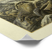 ヴィンテージカニイラストレーションカラーアートプリント ポスター (角)