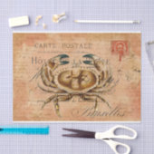 ヴィンテージカニフランスの葉書の分離 薄葉紙 (クラフト)