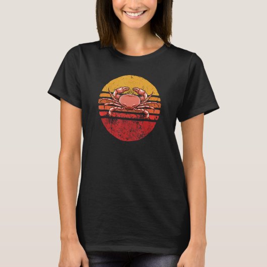 ヴィンテージカニレトロスタイルカニ1 Tシャツ (正面)