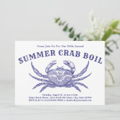 ヴィンテージカニ煮沸または焼き招待状テンプレート 招待状 (スタンド正面)