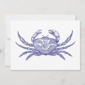 ヴィンテージカニ煮沸または焼き招待状テンプレート 招待状 (裏面)