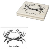 ヴィンテージカニ航海の海野生生物と魚介類 ラバースタンプ (押印)