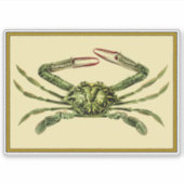 ヴィンテージカニ シール (正面)