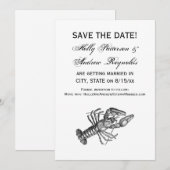 ヴィンテージカニ#1の絵 招待状 (正面/裏面)