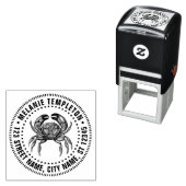 ヴィンテージカニ#1スケッチ名差出人住所 セルフインキングスタンプ (インサイチュ)