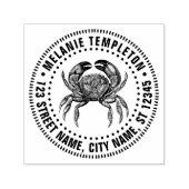 ヴィンテージカニ#1スケッチ名差出人住所 セルフインキングスタンプ (デザイン)