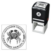 ヴィンテージカニ#1スケッチ名差出人住所 セルフインキングスタンプ (インサイチュ)