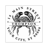 ヴィンテージカニ#1スケッチ名差出人住所 ラバースタンプ (インプリント)