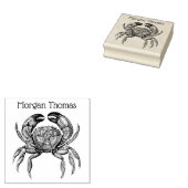 ヴィンテージカニ#1スケッチ名 ラバースタンプ (押印)