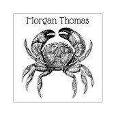 ヴィンテージカニ#1スケッチ名 ラバースタンプ (インプリント)