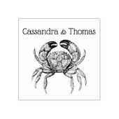 ヴィンテージカニ#1スケッチ名 ラバースタンプ (インプリント)