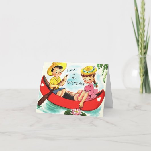 ヴィンテージカヌバレンタイン カード (正面)