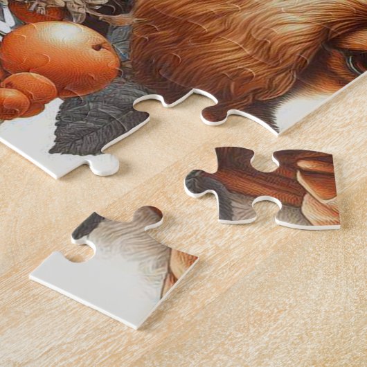 ヴィンテージカバリヤキングチャールズスパニエル犬絵画ズ ジグソーパズル (側面)