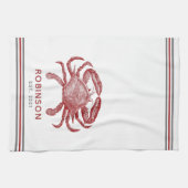 ヴィンテージカパーソナライズされたニ名テンプレート キッチンタオル (横)