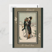 ヴィンテージカビクトリアンップルクリスマス ポストカード (正面/裏面)