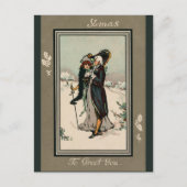 ヴィンテージカビクトリアンップルクリスマス ポストカード (正面)