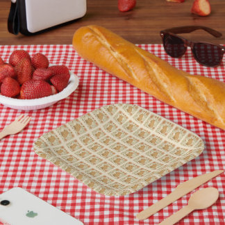 ヴィンテージカピバラフローラ紙プレート ペーパープレート