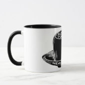 ヴィンテージカフェのコーヒーのサイン黒と白 マグカップ (左)