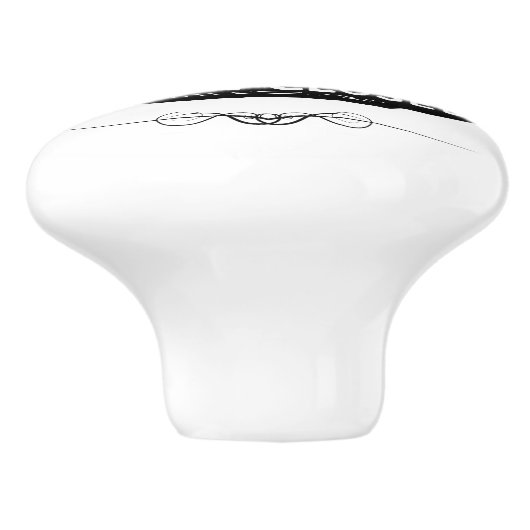 ヴィンテージカフェのコーヒーサインセラミックノブ セラミックノブ (側面)