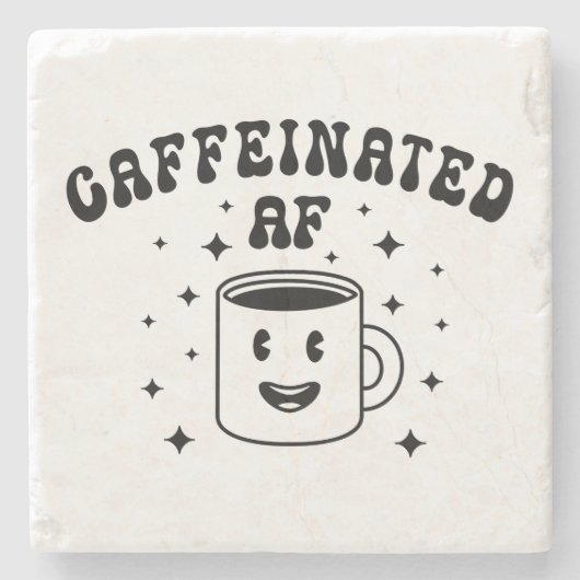 ヴィンテージカフェインAF ストーンコースター (正面)