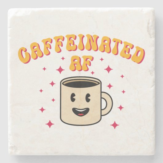 ヴィンテージカフェインAF ストーンコースター (正面)